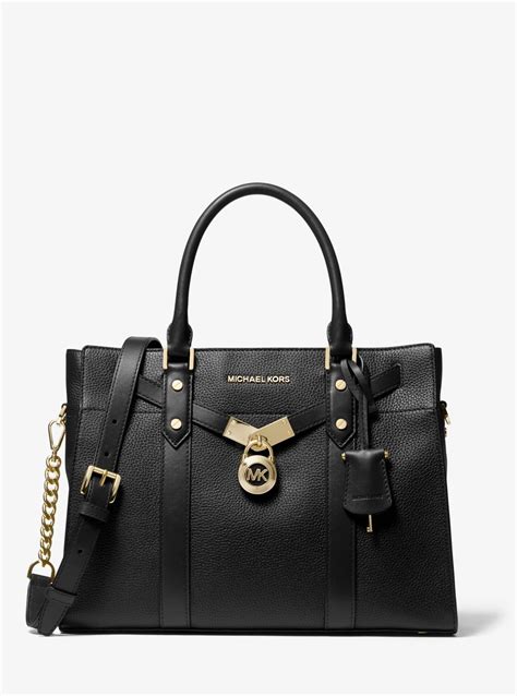 michael kors hamilton satchel black|Michael Kors nouveau Hamilton satchel.